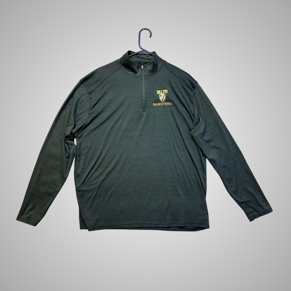 BSN Sports Valpo Basketball Pullover‎ Mens 2XL Green Excellent Quarter Zip Top
